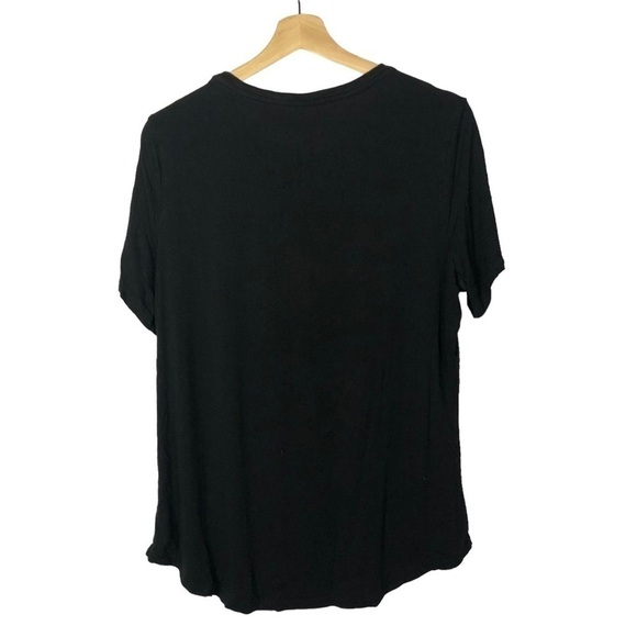 Old Navy Luxe Black Crewneck Short Sleeve T-Shirt L - Picture 3 of 4